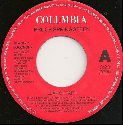 Bruce Springsteen : Leap Of Faith (7", Single, Lar)