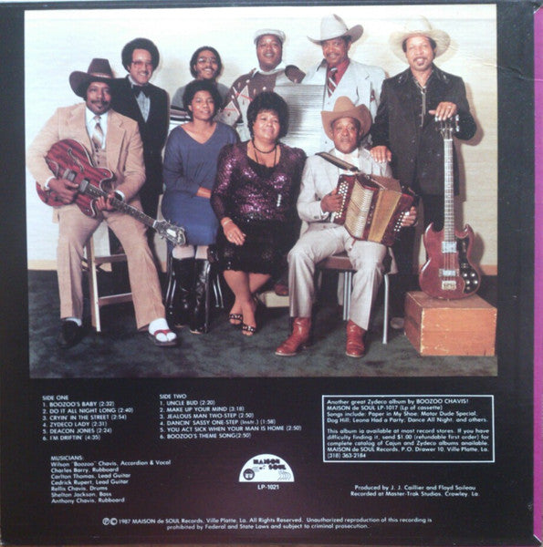 Boozoo Chavis : Boozoo Zydeco (LP)