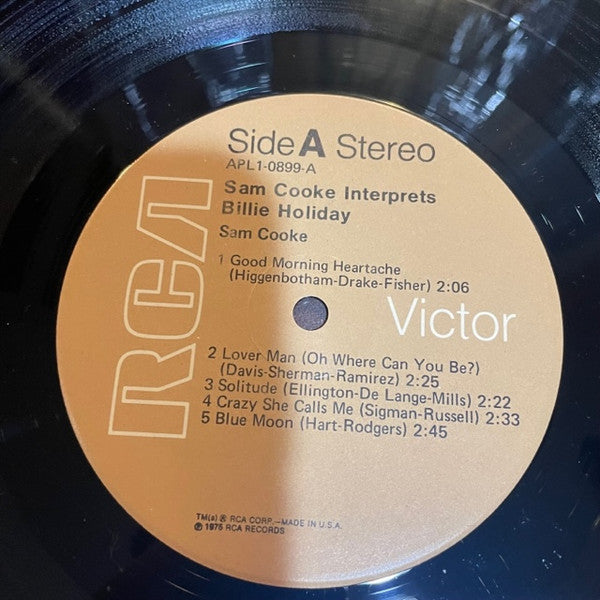 Sam Cooke : Interprets Billie Holiday (LP, Album)