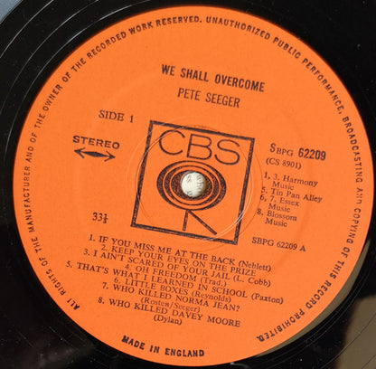 Pete Seeger : We Shall Overcome (LP, Album, RE)