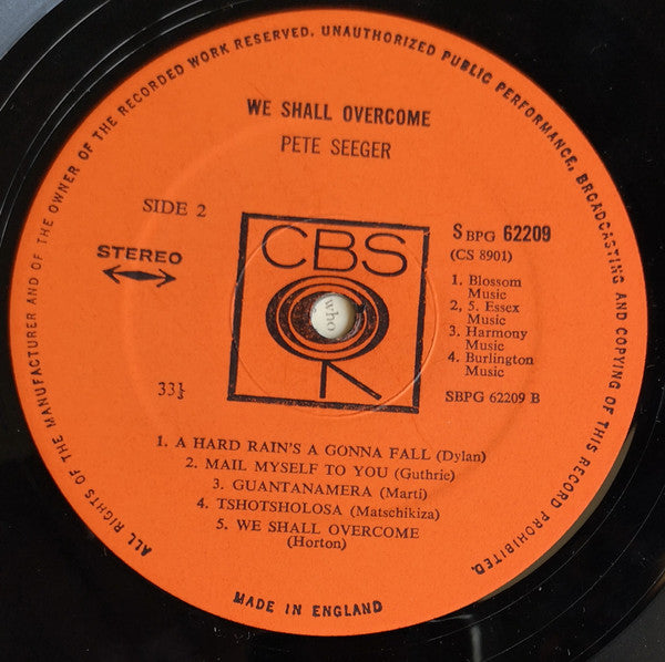 Pete Seeger : We Shall Overcome (LP, Album, RE)