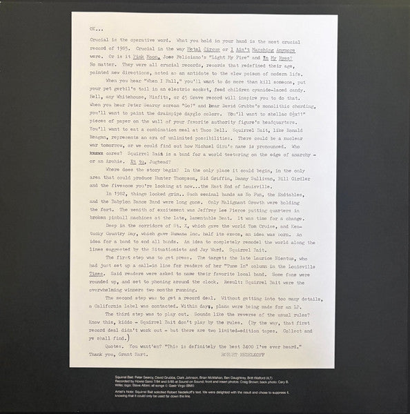 Squirrel Bait : Squirrel Bait (12", EP, RE)