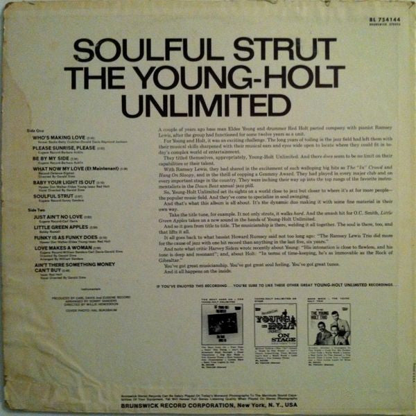 The Young-Holt Unlimited* : Soulful Strut (LP, Album, Glo)