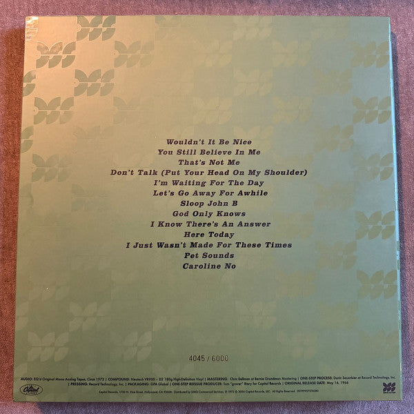 The Beach Boys : Pet Sounds (LP, Album, Mono, RE, RM, 180 + Box, Ltd, Num, One)