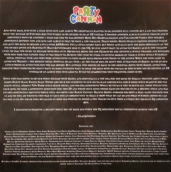 Party Cannon : Subjected To A Partying (12", EP, Blu)