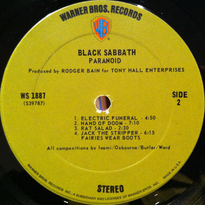 Black Sabbath : Paranoid (LP, Album, Gat)