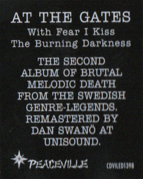 At The Gates : With Fear I Kiss The Burning Darkness (CD, Album, RE, RM)