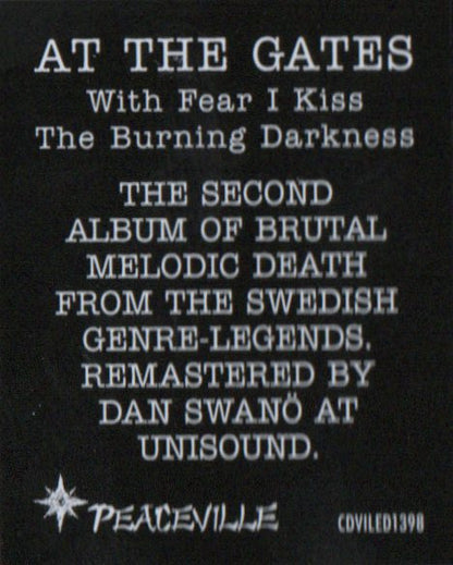 At The Gates : With Fear I Kiss The Burning Darkness (CD, Album, RE, RM)