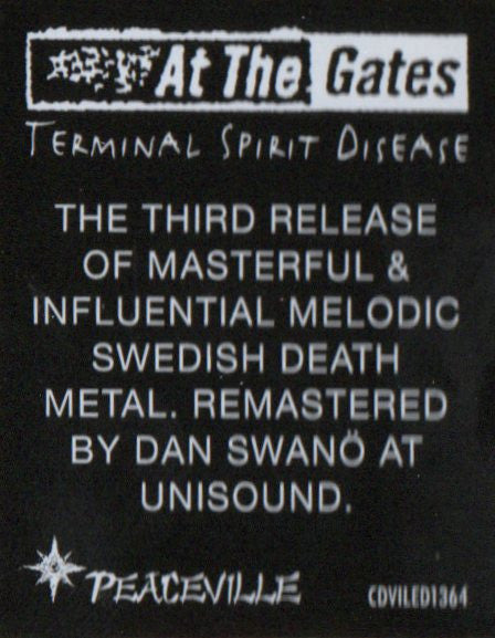 At The Gates : Terminal Spirit Disease (CD, Album, RE, RM)