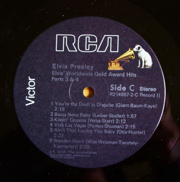 Elvis Presley : Worldwide Gold Award Hits, Parts 3 & 4 (2xLP, Comp, Ind)