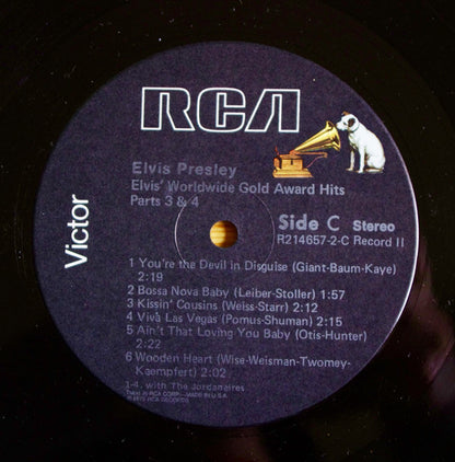 Elvis Presley : Worldwide Gold Award Hits, Parts 3 & 4 (2xLP, Comp, Ind)