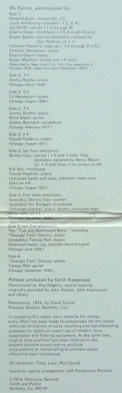 Ma Rainey : Ma Rainey (2xLP, Comp, Gat)