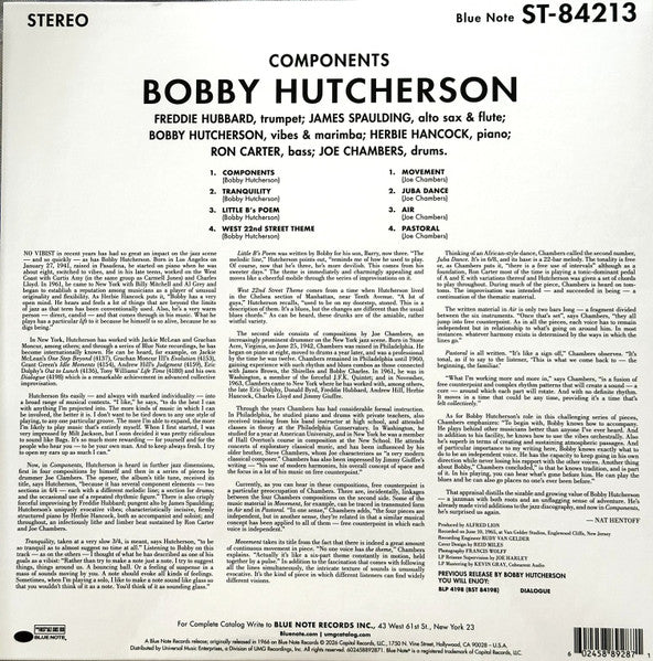 Bobby Hutcherson : Components (LP, Album, RE, Gat)
