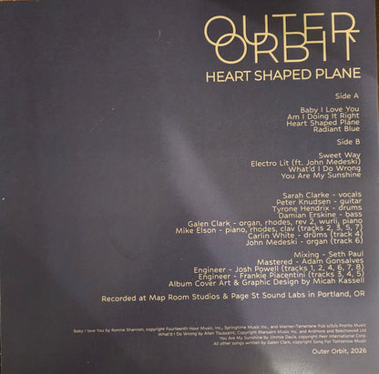 Outer Orbit : Heart Shaped Plane (LP, Album, Blu)