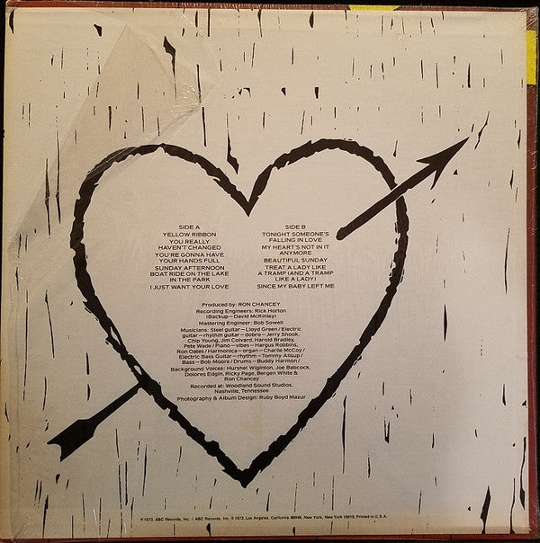 Johnny Carver : Tie A Yellow Ribbon Around The Old Oak Tree (LP, Album)