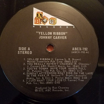 Johnny Carver : Tie A Yellow Ribbon Around The Old Oak Tree (LP, Album)