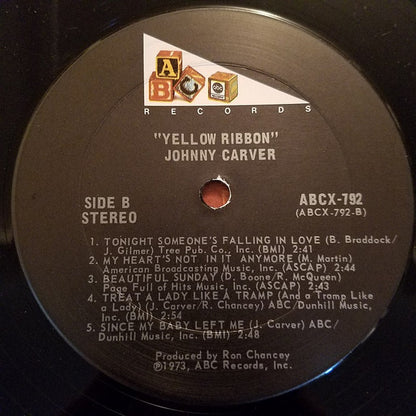 Johnny Carver : Tie A Yellow Ribbon Around The Old Oak Tree (LP, Album)