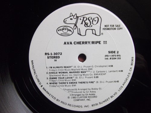 Ava Cherry : Ripe !!! (LP, Album, Promo)