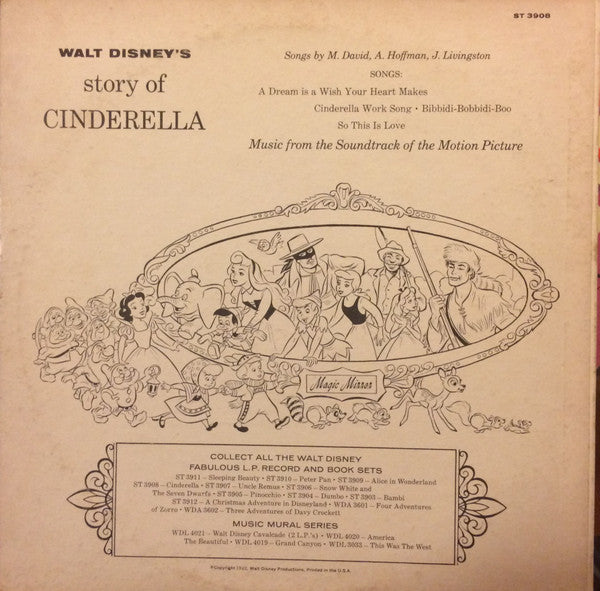 Various : Walt Disney's Cinderella (LP, Gat)