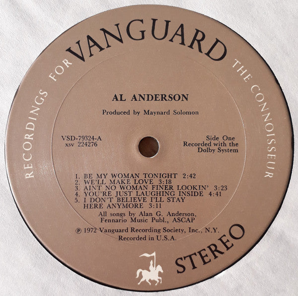 Al Anderson (2) : Al Anderson (LP, Album)