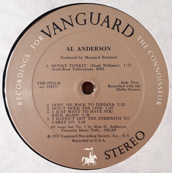 Al Anderson (2) : Al Anderson (LP, Album)