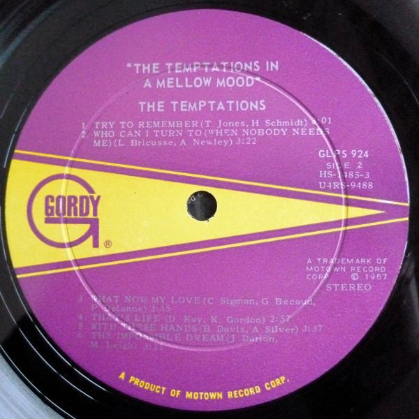 The Temptations : In A Mellow Mood (LP, Album, RCA)
