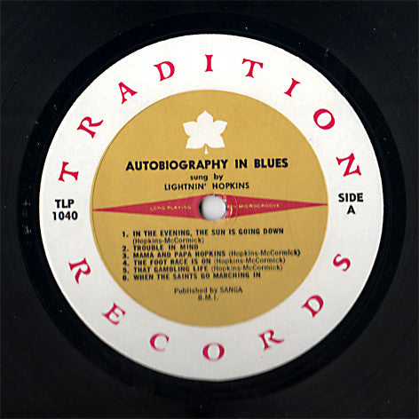 Lightnin' Hopkins : Autobiography In Blues (LP, Album)