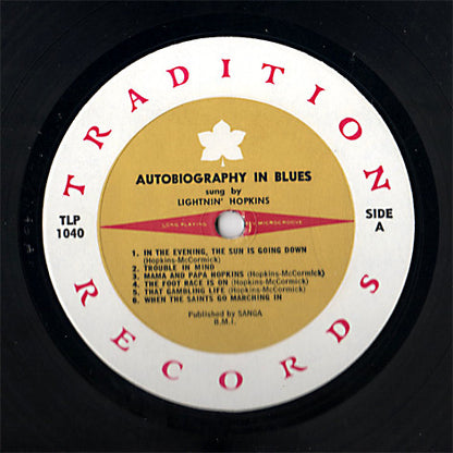 Lightnin' Hopkins : Autobiography In Blues (LP, Album)