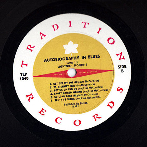 Lightnin' Hopkins : Autobiography In Blues (LP, Album)