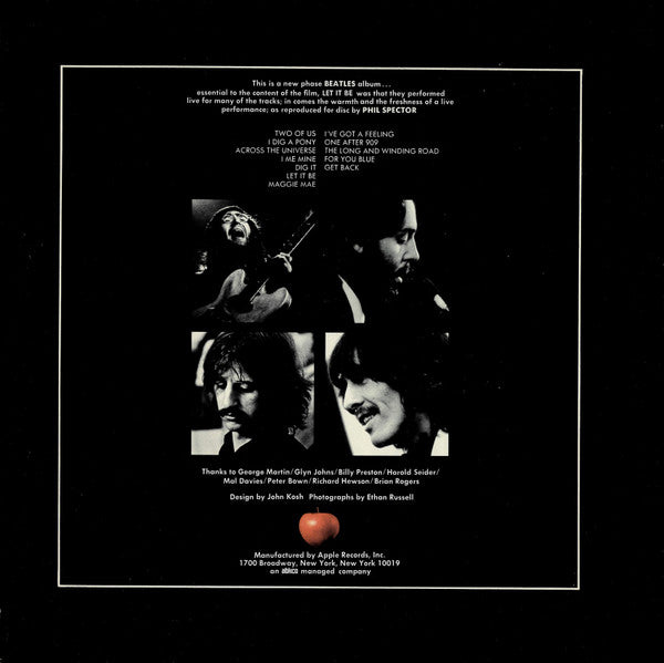 The Beatles : Let It Be (LP, Album, Win)