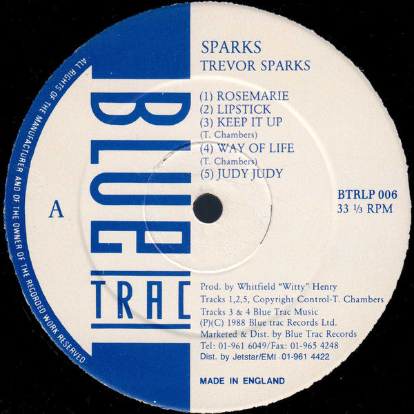 Trevor Sparks : Sparks (LP, Album)