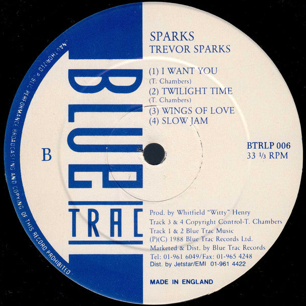 Trevor Sparks : Sparks (LP, Album)