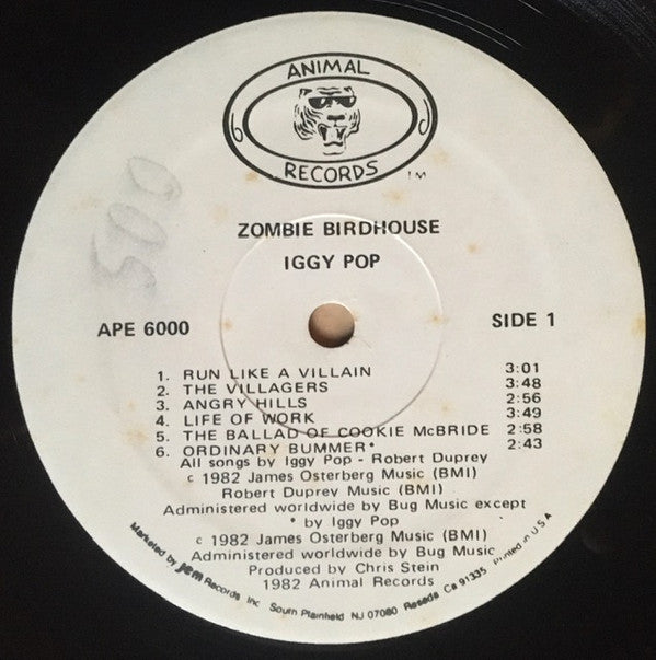 Iggy Pop : Zombie Birdhouse (LP, W/Lbl)