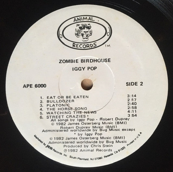 Iggy Pop : Zombie Birdhouse (LP, W/Lbl)