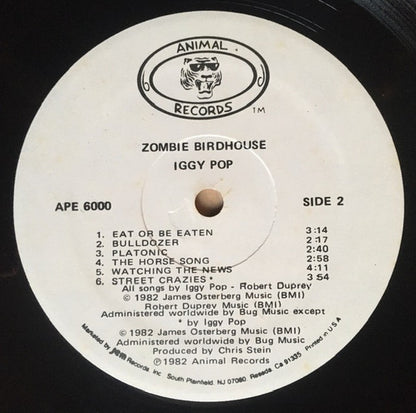 Iggy Pop : Zombie Birdhouse (LP, W/Lbl)