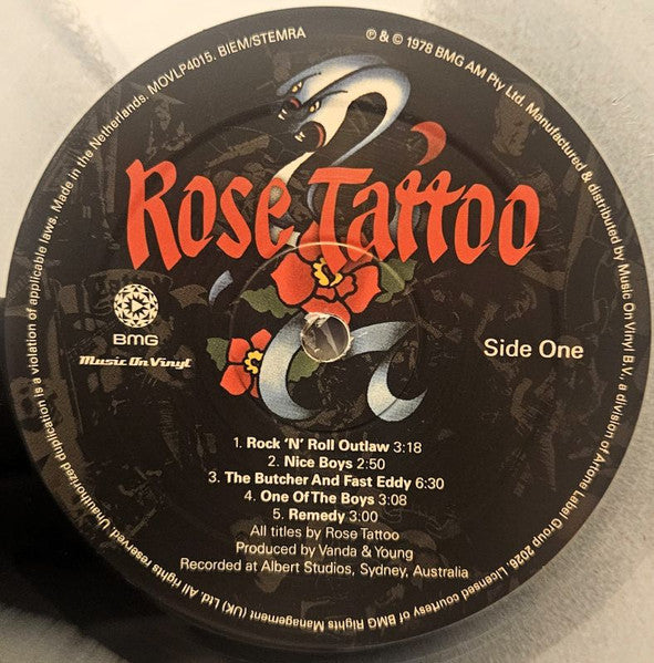 Rose Tattoo : Rose Tattoo (LP, Album, Ltd, Num, RE, Bla)