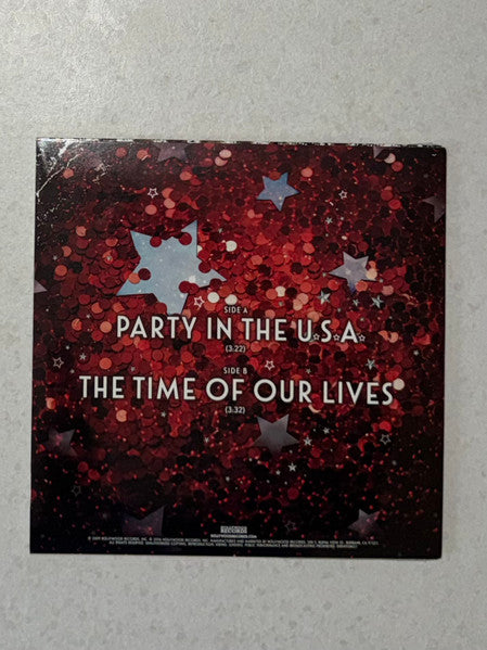 Miley Cyrus : Party In The U.S.A. (7", Ltd, RE, Tra)