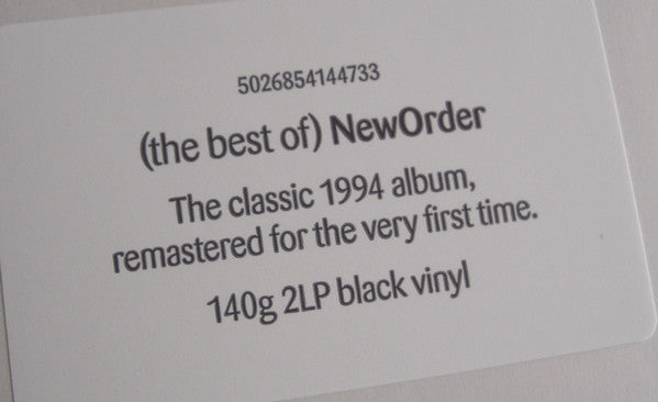 NewOrder* : (The Best Of) NewOrder (2xLP, Comp, RE, RM)