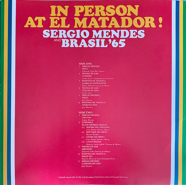 Sergio Mendes And Brasil '65* : In Person At El Matador (LP, Album, Ltd, RE, red)