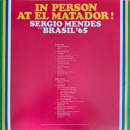 Sergio Mendes And Brasil '65* : In Person At El Matador (LP, Album, Ltd, RE, red)