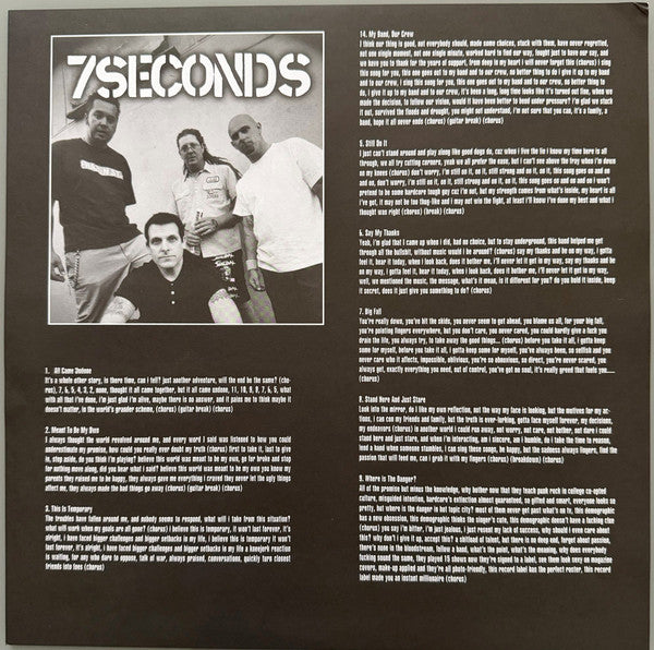 7 Seconds : Take It Back, Take It On, Take It Over! (LP, Album, RE, Whi)