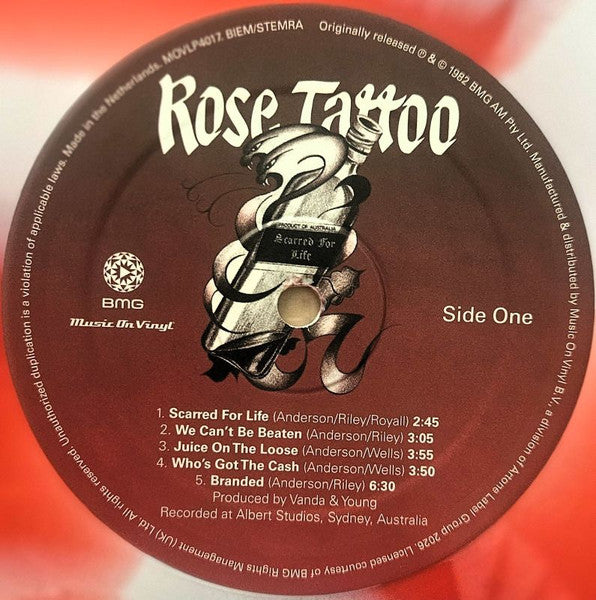 Rose Tattoo : Scarred For life (LP, Num, RE, Red)