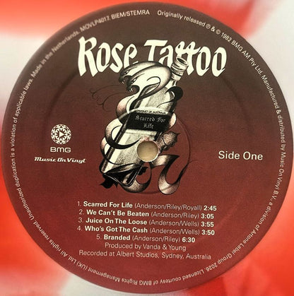 Rose Tattoo : Scarred For life (LP, Num, RE, Red)
