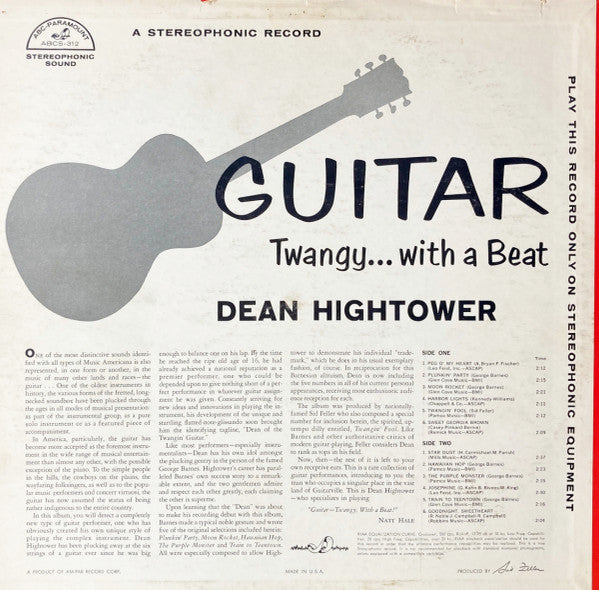 Dean Hightower : Guitar Twangy With A Beat (LP, Album)