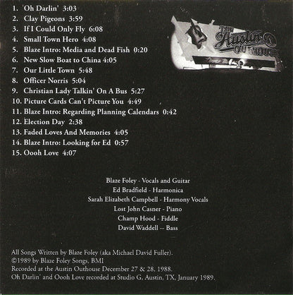 Blaze Foley : Live At The Austin Outhouse (CD, Album)