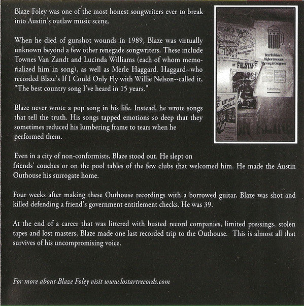 Blaze Foley : Live At The Austin Outhouse (CD, Album)