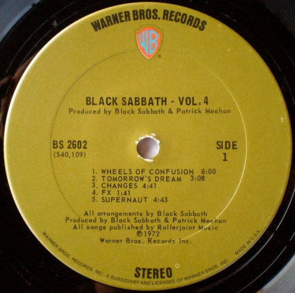 Black Sabbath : Black Sabbath Vol. 4 (LP, Album,  Ga)