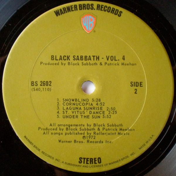 Black Sabbath : Black Sabbath Vol. 4 (LP, Album,  Ga)