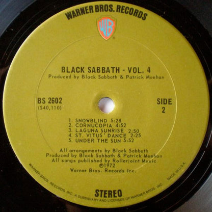 Black Sabbath : Black Sabbath Vol. 4 (LP, Album,  Ga)