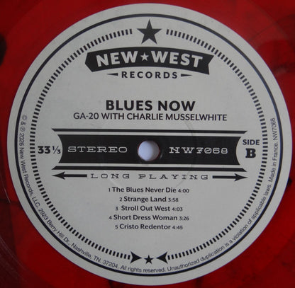 GA-20 With Charlie Musselwhite : Blues Now (LP, Album, Ltd, Red)